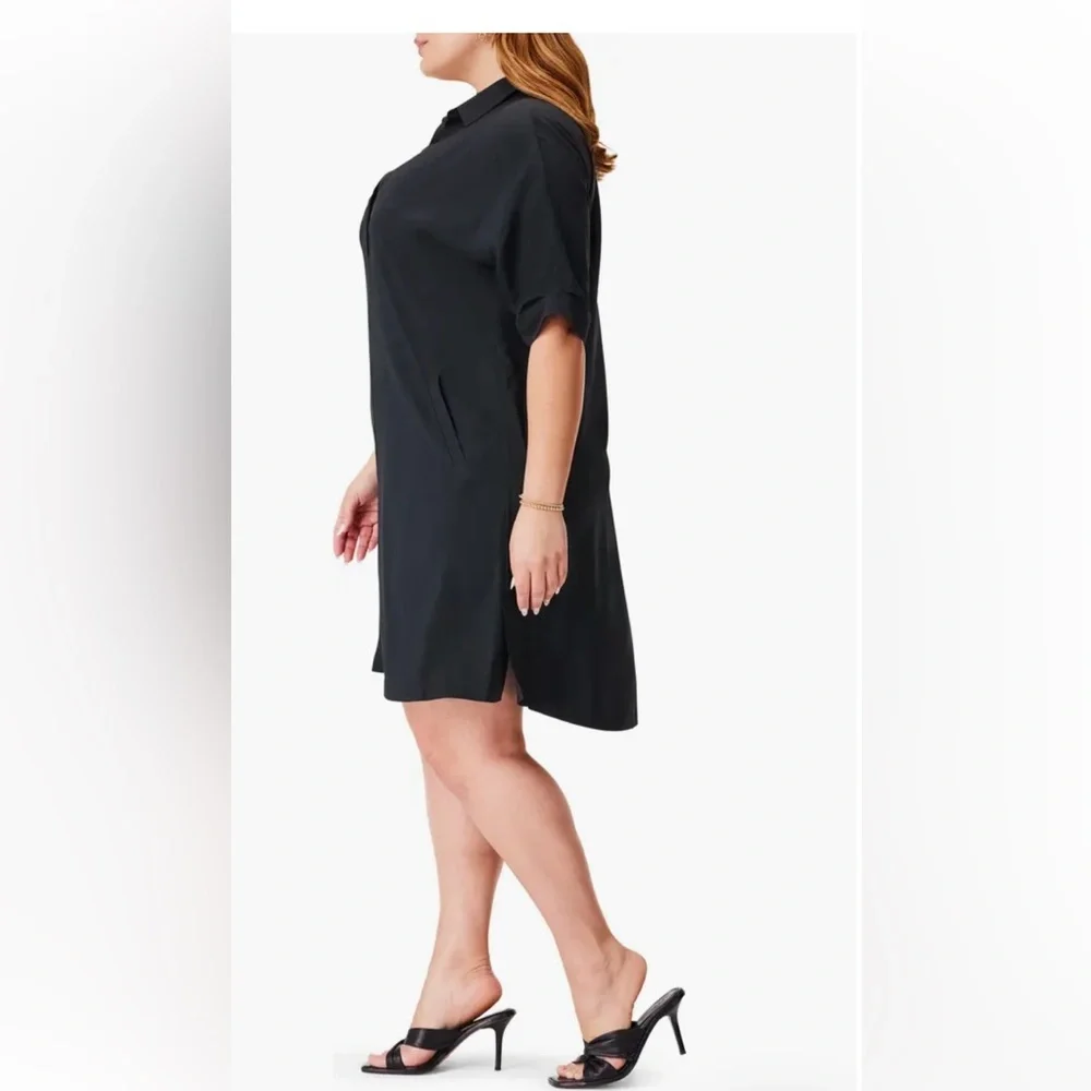 NIC + ZOE NWT Devon Shirtdress in onyx 1X - Picture 3 of 12